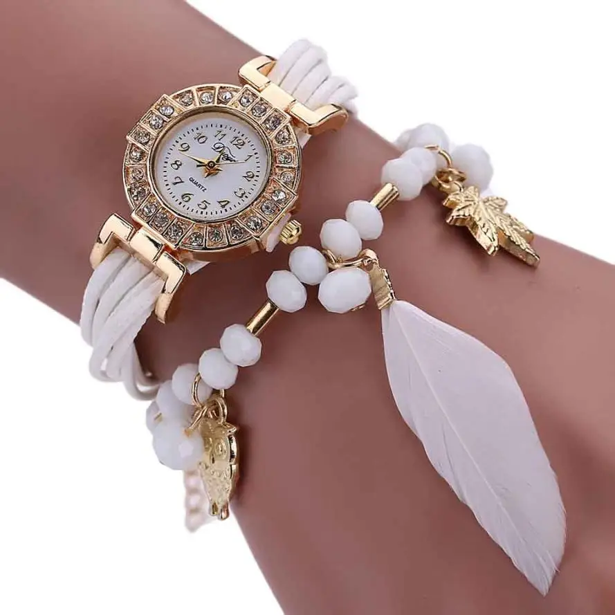 2019 Luxury Quartz Ladies Watch Women Feather Bracelet Watches-female Fashion Women's Watches Clock Montre Femme Bayan Saat Gift
2019 Luxury Quartz Ladies Watch Women Feather Bracelet Watches-female Fashion Women's Watches Clock Montre Femme Bayan Saat Gift