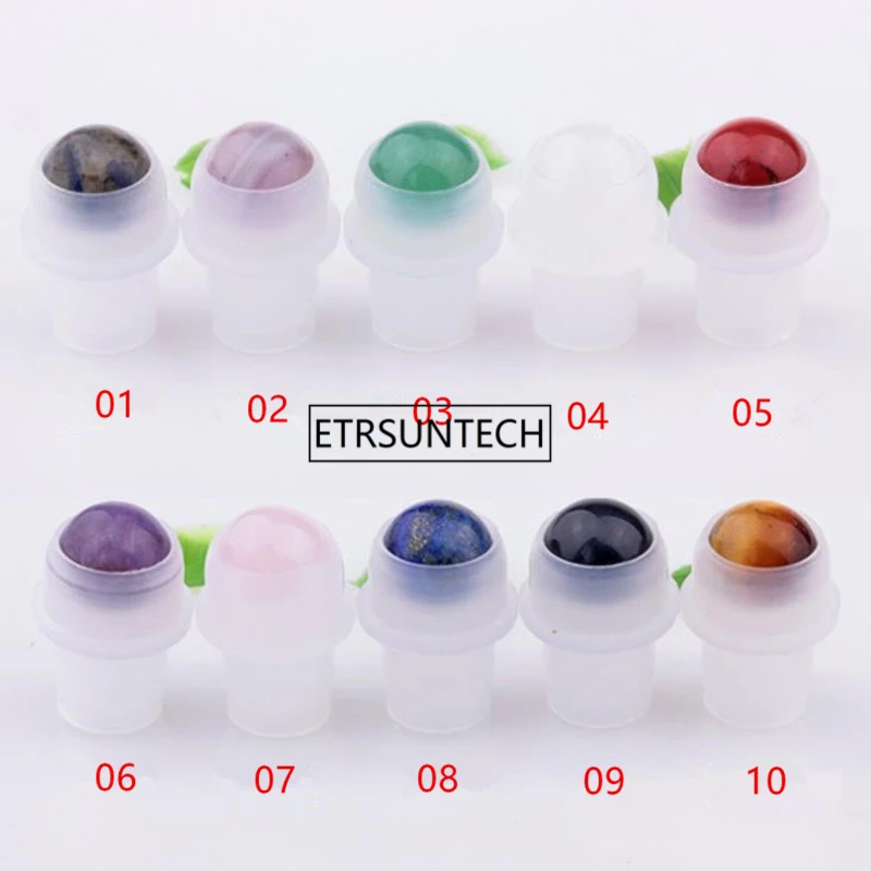 Natural Gemstone Roller Ball For 5ml 10ml THICK Essential Oil Perfumes Oil Liquids Bottle Roll On Bottles 10 Colors F2005
Natural Gemstone Roller Ball For 5ml 10ml THICK Essential Oil Perfumes Oil Liquids Bottle Roll On Bottles 10 Colors F2005