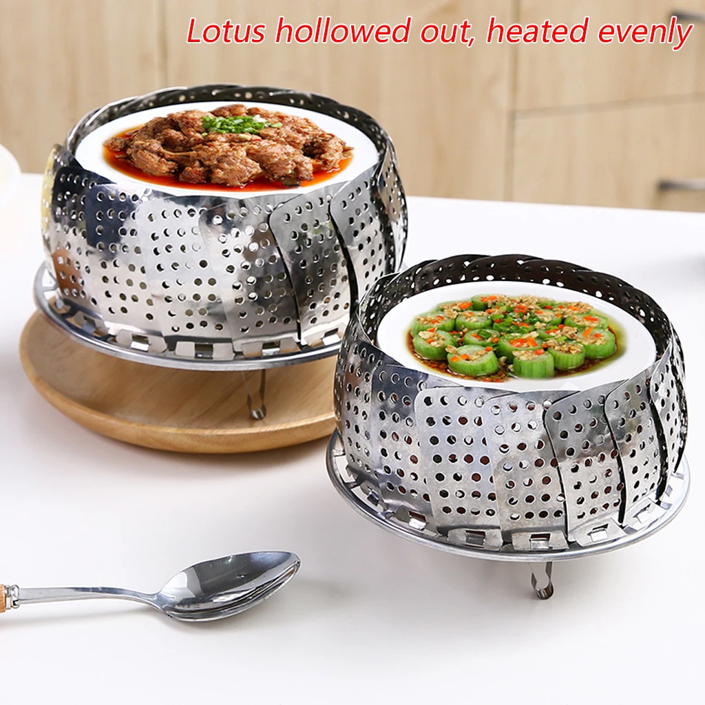 Stainless Steel Vegetable Steamer Basket Folding Steamer Insert for Veggie Fish Seafood Cooking Expandable Fit Various Size Pot
Stainless Steel Vegetable Steamer Basket Folding Steamer Insert for Veggie Fish Seafood Cooking Expandable Fit Various Size Pot