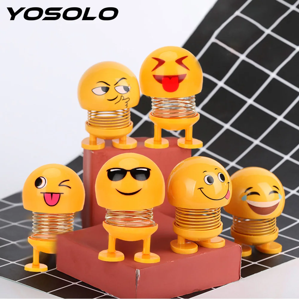 YOSOLO Car Ornaments Emoji Shaker Funny Spring Toy Shaking Head Doll Car Styling Auto Decors Accessories
YOSOLO Car Ornaments Emoji Shaker Funny Spring Toy Shaking Head Doll Car Styling Auto Decors Accessories