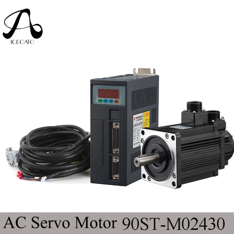 220V 750W 90ST-M02430 AC Servo motor 3000RPM 2.4 N.M. 0.75KW servomotor Single-Phase ac drive permanent magnet Matched Driver
220V 750W 90ST-M02430 AC Servo motor 3000RPM 2.4 N.M. 0.75KW servomotor Single-Phase ac drive permanent magnet Matched Driver
