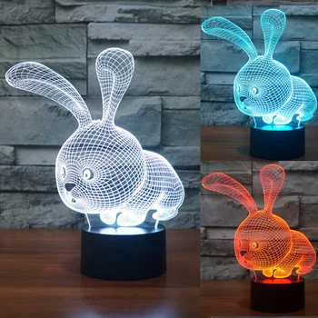 Rabbit Lamp Cute Night Light for children Carton USB 7Color Changing RGB Touch Luminaria 3D Night Light As Bedroom Lampka Nocna
Rabbit Lamp Cute Night Light for children Carton USB 7Color Changing RGB Touch Luminaria 3D Night Light As Bedroom Lampka Nocna