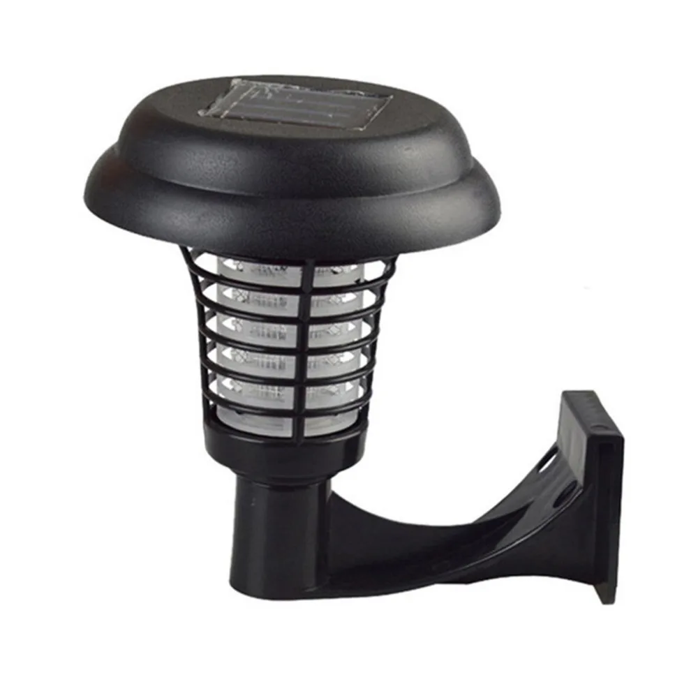 Solar Powered UV LED Mosquito Insect Pest Bug Zapper Killer Outdoor Wall Mounted Night Light Lamp Yard House Garden Accessories | Лампы и