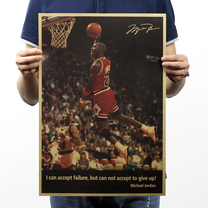Michael Jordan Not Give Up Vintage Kraft Paper Poster Home Wall Decoration Art Magazines Retro Posters and Prints
Michael Jordan Not Give Up Vintage Kraft Paper Poster Home Wall Decoration Art Magazines Retro Posters and Prints