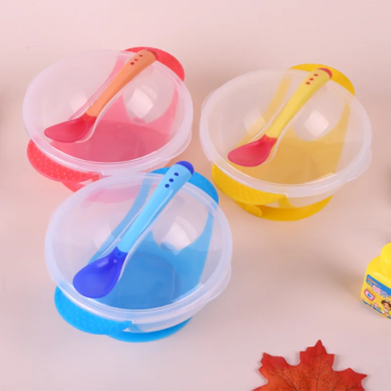 3Pcs/set Baby Tableware Dinnerware Suction Bowl With Temperature Sensing Spoon Baby Food Baby Dinner Feeding Bowls Dishes
3Pcs/set Baby Tableware Dinnerware Suction Bowl With Temperature Sensing Spoon Baby Food Baby Dinner Feeding Bowls Dishes