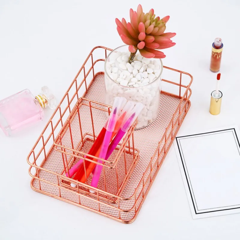 Rectangle Metal Storage Basket Rose Gold Iron Storage Basket Desktop Home Garden Office Sundries Finishing Iron Baskets
Rectangle Metal Storage Basket Rose Gold Iron Storage Basket Desktop Home Garden Office Sundries Finishing Iron Baskets