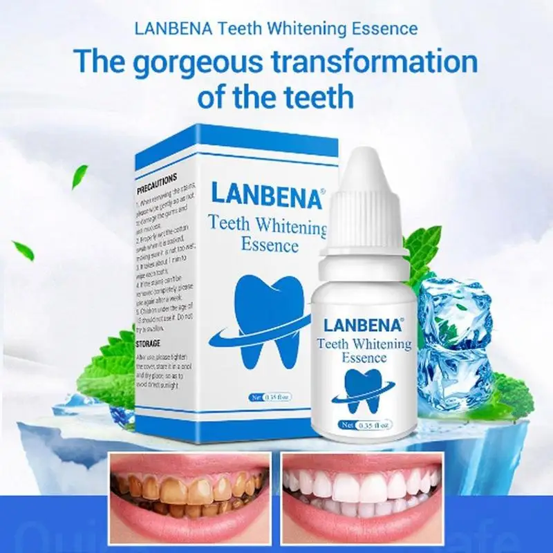 10ml LANBENA Teeth Whitening Essence Liquid Oral Hygiene Cleaning Serum Removes with 1 Pack Cotton Swab
10ml LANBENA Teeth Whitening Essence Liquid Oral Hygiene Cleaning Serum Removes with 1 Pack Cotton Swab