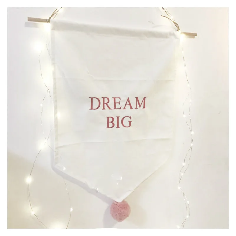 DUNXDECO 1PC Dreaming White Pink Flag HAVE A NICE DAY DREAM BIG Words Embroidery Kid Room Wall Decoration Flag Photo Prop
DUNXDECO 1PC Dreaming White Pink Flag HAVE A NICE DAY DREAM BIG Words Embroidery Kid Room Wall Decoration Flag Photo Prop