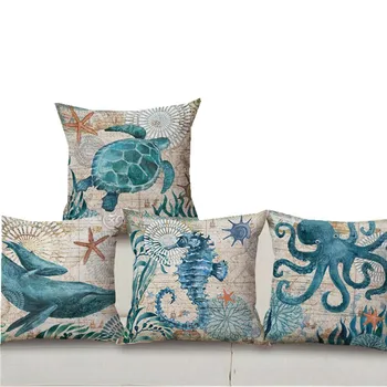 Sea Fish Linen Cotton Pillow Cover Sea Turtle Octopus Home Decor Cushion Cover Decorative Throw Pillows Pillowcase Pillowsham
Sea Fish Linen Cotton Pillow Cover Sea Turtle Octopus Home Decor Cushion Cover Decorative Throw Pillows Pillowcase Pillowsham