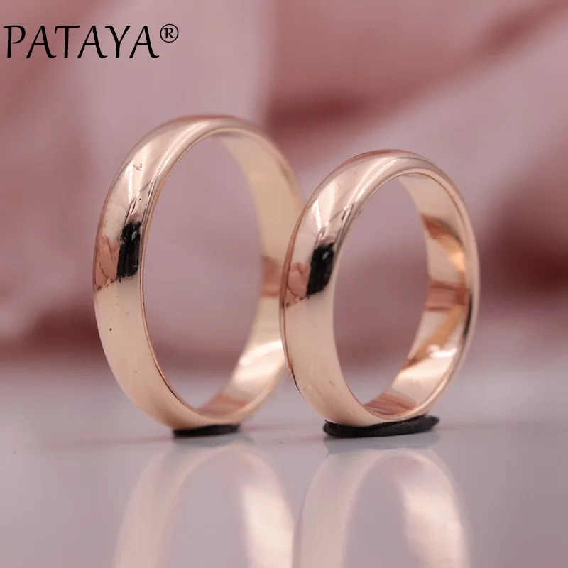 PATAYA New Arrivals 585 Rose Gold Smooth Romantic Simplicity Couple Rings Women Men Wedding Party Unique Fine Cute Jewelry
PATAYA New Arrivals 585 Rose Gold Smooth Romantic Simplicity Couple Rings Women Men Wedding Party Unique Fine Cute Jewelry