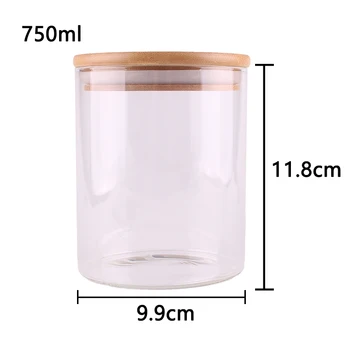 750ml Kitchen Food Candy Nuts Transparent Sealed Glass Storage Bottle Terrarium Can Jar with Bamboo Lid 9.9*11.8cm
750ml Kitchen Food Candy Nuts Transparent Sealed Glass Storage Bottle Terrarium Can Jar with Bamboo Lid 9.9*11.8cm