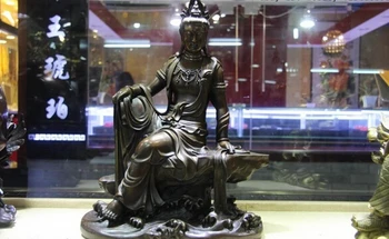 USPS to USA S0954 17 Pure Copper Bronze lotus flower Kwan-Yin GuanYin Bodhisattva Sit rock Statue
USPS to USA S0954 17 Pure Copper Bronze lotus flower Kwan-Yin GuanYin Bodhisattva Sit rock Statue