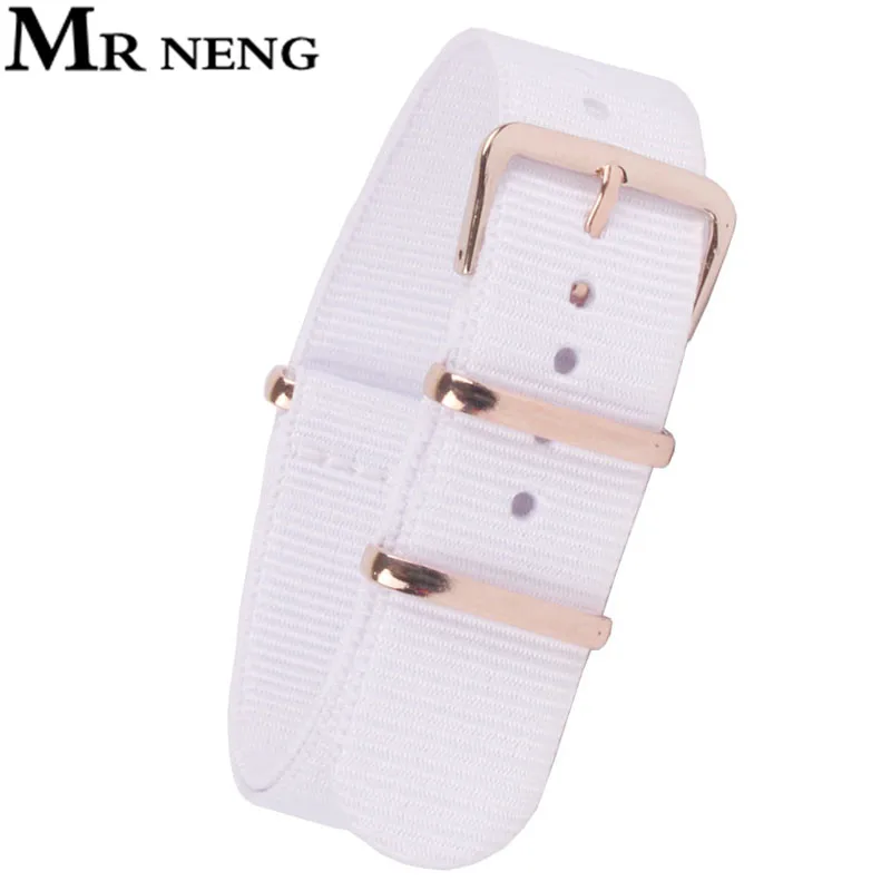 MR NENG Brand Watchband 18mm 20mm 22mm High Quality Nylon Wach Band Rose Gold Buckle White Color Watch Strap Available
MR NENG Brand Watchband 18mm 20mm 22mm High Quality Nylon Wach Band Rose Gold Buckle White Color Watch Strap Available