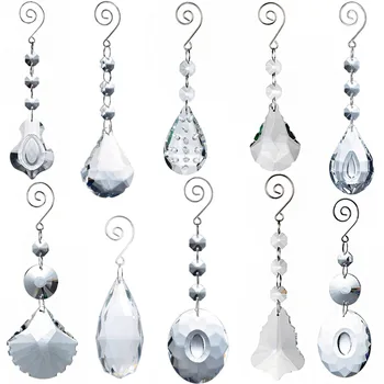H&D Pack of 10 Clear Crystal Chandelier Lamp Lighting Drops Pendant Prisms Hanging Glass Prisms Part Suncatcher Home/House Decor
H&D Pack of 10 Clear Crystal Chandelier Lamp Lighting Drops Pendant Prisms Hanging Glass Prisms Part Suncatcher Home/House Decor