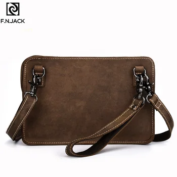 F.N.JACK Retro Mens Leather Business Minibag with One Shoulder Cowhide Vintage Handbag Small Brown Crossbody Clutch Handbags
F.N.JACK Retro Mens Leather Business Minibag with One Shoulder Cowhide Vintage Handbag Small Brown Crossbody Clutch Handbags