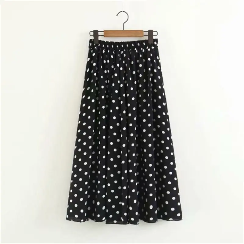 Women Summer Skirt 2019 Korean Streetwear Vintage Polka Dot Skirt Black White Red Slim High Waist A Line Chiffon Long Skirt
Women Summer Skirt 2019 Korean Streetwear Vintage Polka Dot Skirt Black White Red Slim High Waist A Line Chiffon Long Skirt