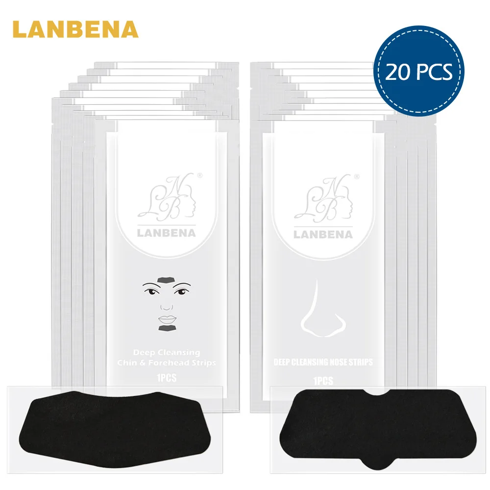 LANBENA Blackhead Remover Nose Mask+Chin Forehead Black Head Mask Acne Treatment Pore Strip Black Mask Peeling Skin Care 20 PCS
LANBENA Blackhead Remover Nose Mask+Chin Forehead Black Head Mask Acne Treatment Pore Strip Black Mask Peeling Skin Care 20 PCS