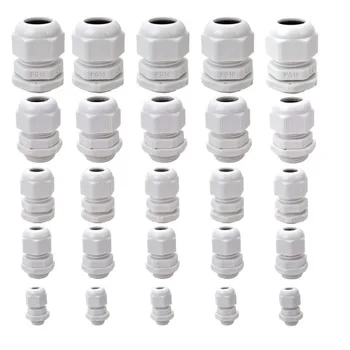 25PCS Plastic Waterproof Adjustable 3.5-13mm Cable Glands Joints PG7 PG9 PG11 PG13.5 PG16 White
25PCS Plastic Waterproof Adjustable 3.5-13mm Cable Glands Joints PG7 PG9 PG11 PG13.5 PG16 White