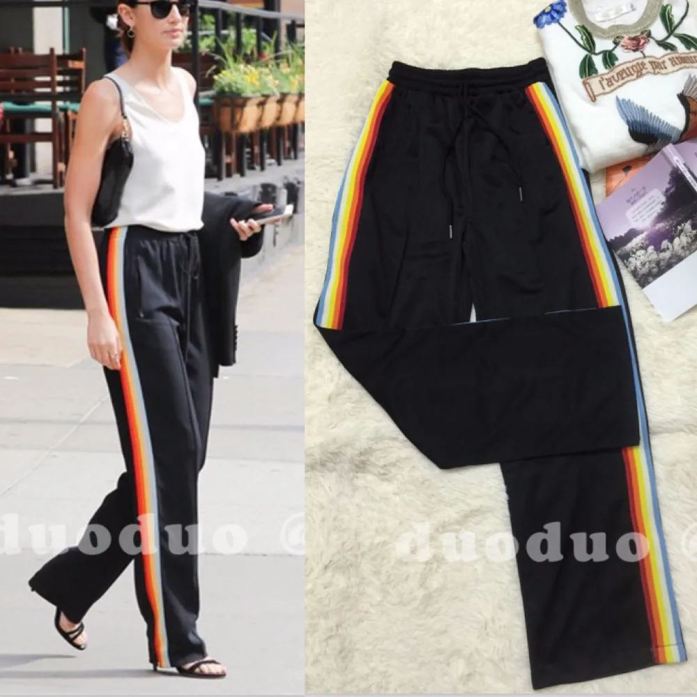 Spring 2017 New Arrival Clothes Women Fashion Drawstring Black Pants Leisure Rainbow Comfortable Casual Trousers Female
Spring 2017 New Arrival Clothes Women Fashion Drawstring Black Pants Leisure Rainbow Comfortable Casual Trousers Female