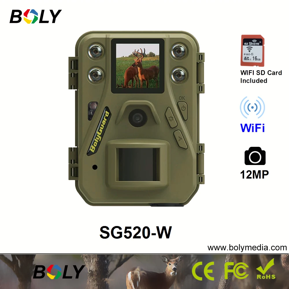 WIFI support Boly smallest 12MP hunting cameras SG520-W no glow IR LED trail cameras with controller 16GB wifi SD card included
WIFI support Boly smallest 12MP hunting cameras SG520-W no glow IR LED trail cameras with controller 16GB wifi SD card included
