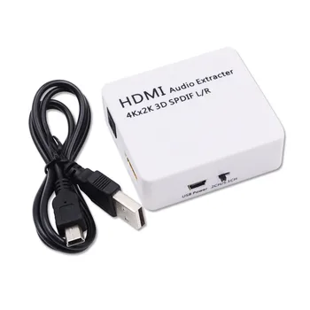 HDMI Audio Extractor to Optical Toslink SPDIF +RCA L/R Stereo Analog Converter Support HDMI 1.4 Version 4Kx2K 3D
HDMI Audio Extractor to Optical Toslink SPDIF +RCA L/R Stereo Analog Converter Support HDMI 1.4 Version 4Kx2K 3D