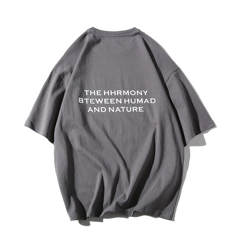 Фото Темно серая однотонная мужская летняя хлопковая футболка для - купить