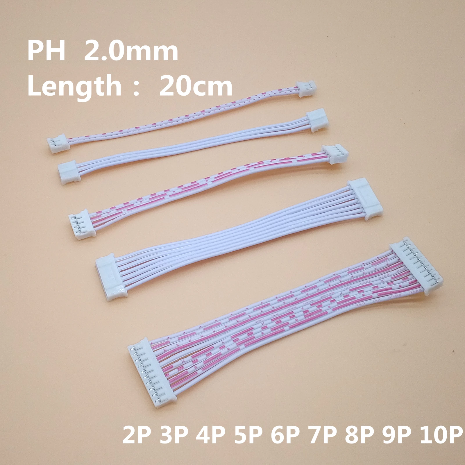 10pcs PH 2.0mm 20cm Wire Cable Double Connector 2P 3P 4P 5P 6P 7P 8P 9P 10P Red Whit Wire
10pcs PH 2.0mm 20cm Wire Cable Double Connector 2P 3P 4P 5P 6P 7P 8P 9P 10P Red Whit Wire