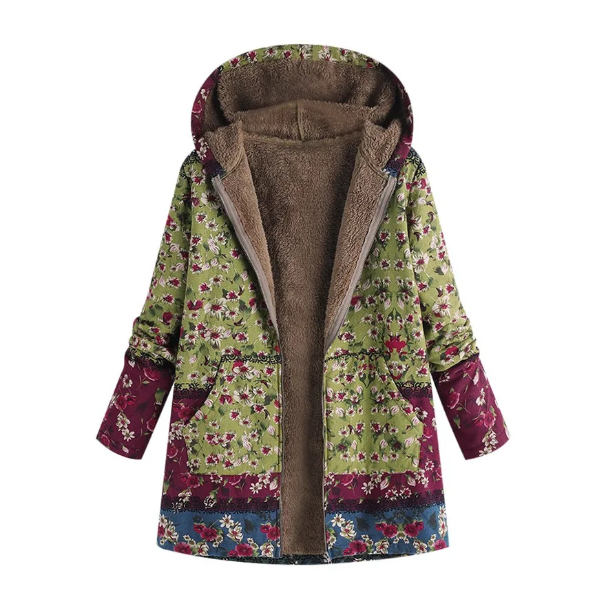 Winter Oversize Coats Womens Warm Outwear Vintage Floral Print Hooded Pockets Coat #10222 A#487
Winter Oversize Coats Womens Warm Outwear Vintage Floral Print Hooded Pockets Coat #10222 A#487
