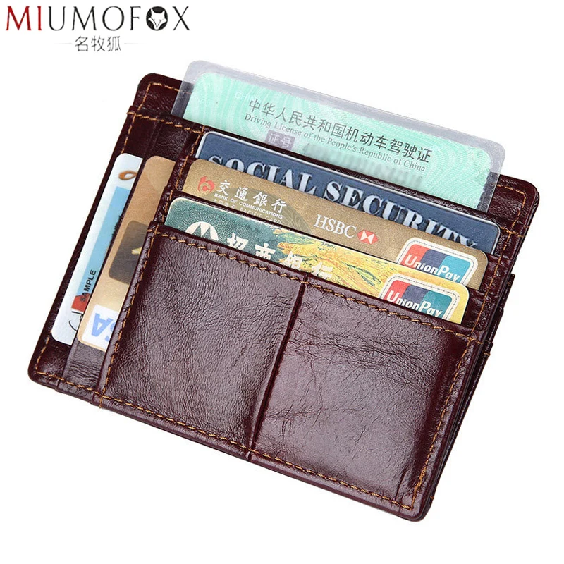 Cowhide Genuine Leather RFID Men Card Wallet Mini Card Holder with Coin Pocket Men's Small Change Purse Thin Walet Slim Wallets
Cowhide Genuine Leather RFID Men Card Wallet Mini Card Holder with Coin Pocket Men's Small Change Purse Thin Walet Slim Wallets