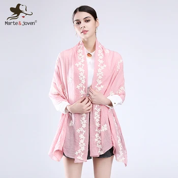 Marte&Joven Floral Embroidery Design Cotton Women Scarves Fashion Casual Traveling Long Sunscreen Shawls Ladies
Marte&Joven Floral Embroidery Design Cotton Women Scarves Fashion Casual Traveling Long Sunscreen Shawls Ladies
