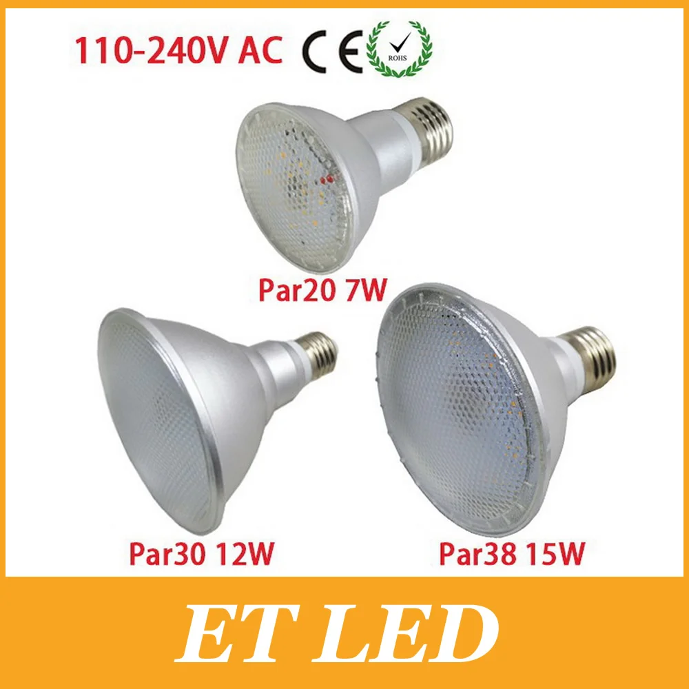 Brand New Waterproof PAR20 PAR30 PAR38 Led Lights 7W 12W 15W E27 Led Bulbs Light 60 Angle High Lumens Led Lamps AC 100-240V CE
Brand New Waterproof PAR20 PAR30 PAR38 Led Lights 7W 12W 15W E27 Led Bulbs Light 60 Angle High Lumens Led Lamps AC 100-240V CE