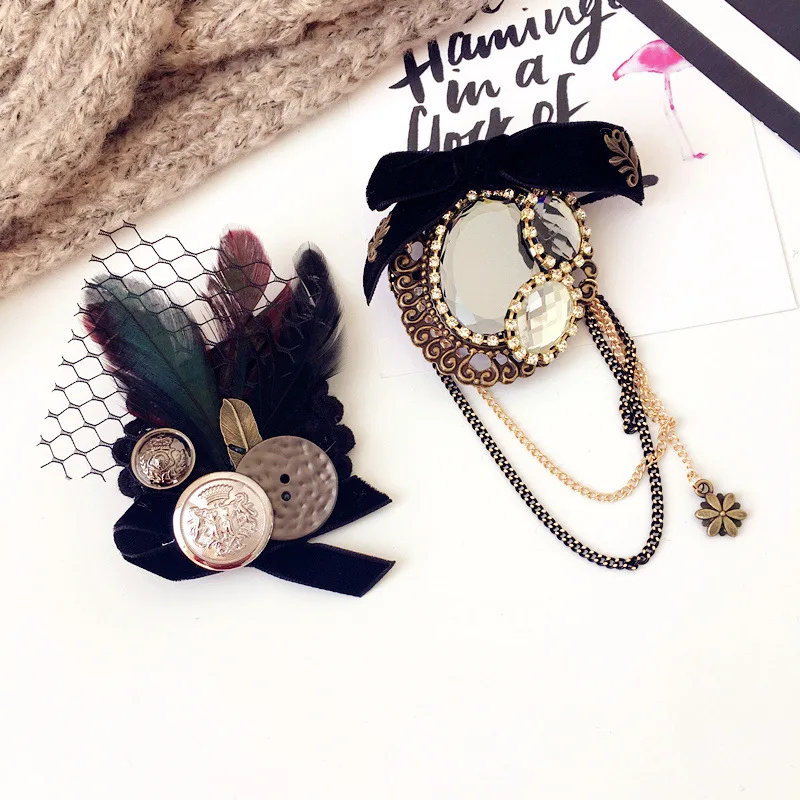 Korea Handmade Vintage Alloy Buttons Tassel Feather Badge Brooches Pins Fashion Jewelry For Girl Woman Accessories-SWGWBH088F
Korea Handmade Vintage Alloy Buttons Tassel Feather Badge Brooches Pins Fashion Jewelry For Girl Woman Accessories-SWGWBH088F