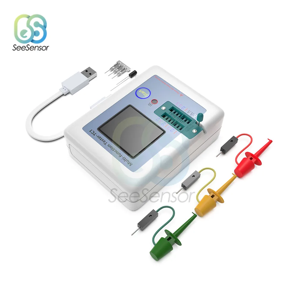 Transistor Tester TFT TC-1 Diode Triode Capacitance Digital Display LCR-T6 ESR Meter NPN PNP MOSFET IR Multimeter Multifunction
Transistor Tester TFT TC-1 Diode Triode Capacitance Digital Display LCR-T6 ESR Meter NPN PNP MOSFET IR Multimeter Multifunction