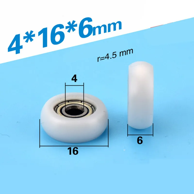 1pcs 4*16*6mm R type plastic nylon package pulley with bearing 604 POM for doors and windows flat roller wheel
1pcs 4*16*6mm R type plastic nylon package pulley with bearing 604 POM for doors and windows flat roller wheel