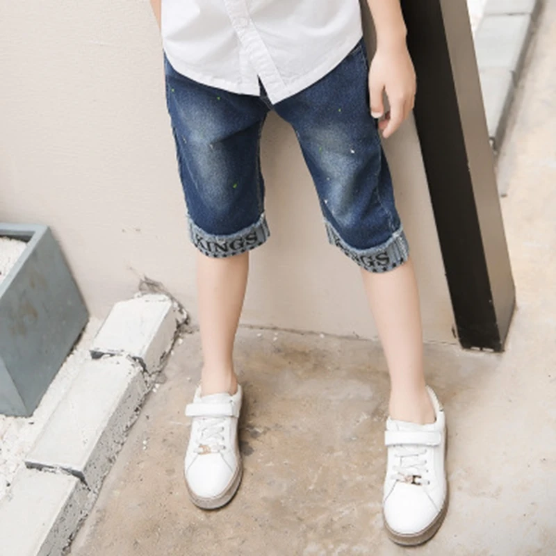 Baby Boys and childrens jeans shorts Pants clothes In the summer Stylish and simple Pure color kids jeans Clothing lrzlyx (9)
