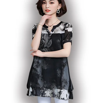 Women Blouses And Tops 2019 Summer Short Sleeve Chiffon Print Blouse Women's Ladies Shirts Elegant Female Blusas Plus Size 5XL
Women Blouses And Tops 2019 Summer Short Sleeve Chiffon Print Blouse Women's Ladies Shirts Elegant Female Blusas Plus Size 5XL