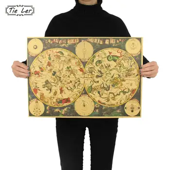 Vintage Style Retro Kraft Paper Poster Gifts Ancient Zodiac Constellation Map Poster Wall Sticker 51.5X36cm
Vintage Style Retro Kraft Paper Poster Gifts Ancient Zodiac Constellation Map Poster Wall Sticker 51.5X36cm