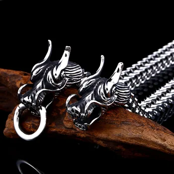 Beier 316L Stainless Steel bracelet punk skull Bracelet For Vintage Cool fashion dragon Style Men's Bracelet Jewelry LLBC8-061R
Beier 316L Stainless Steel bracelet punk skull Bracelet For Vintage Cool fashion dragon Style Men's Bracelet Jewelry LLBC8-061R