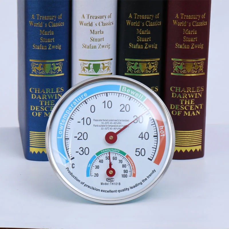 TH101B Pointer Hygrothermograph Mini Humidity Thermometer Meters Round Clock-shaped Home Hygrometer Humidity Temperature Meter
TH101B Pointer Hygrothermograph Mini Humidity Thermometer Meters Round Clock-shaped Home Hygrometer Humidity Temperature Meter