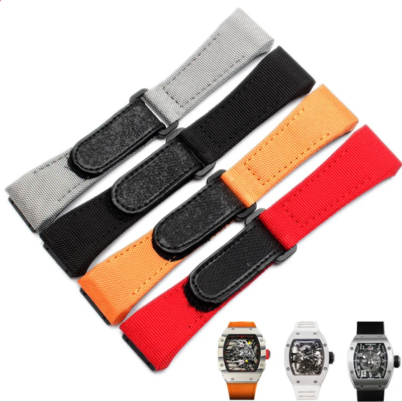 Luxurious 27mm Nylon Canvas with Genuine Leather Watchband strap for Man bracelet Wrist For MILLE 7750
Luxurious 27mm Nylon Canvas with Genuine Leather Watchband strap for Man bracelet Wrist For MILLE 7750