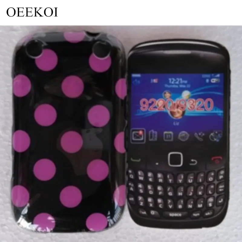 

OEEKOI Popular Polka Dots Candy Soft TPU Skin Pouch Cover Case for Blackberry Curve 9220 9320 Phone Bags Free