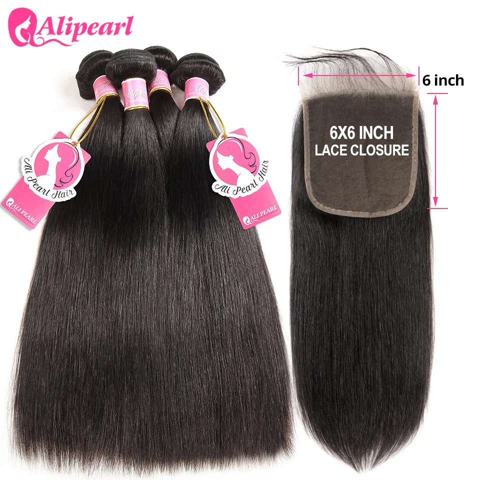 AliPearl Human Hair Bundles With Closure 6x6 Free Part Pre Plucked Brazilian Straight Bundles With Closure Remy Hair Extension
AliPearl Human Hair Bundles With Closure 6x6 Free Part Pre Plucked Brazilian Straight Bundles With Closure Remy Hair Extension