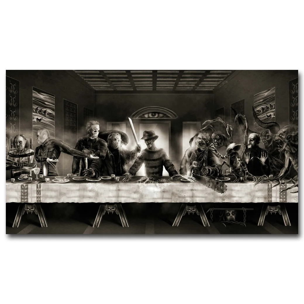 The Last Supper - FREDDY vs JASON Art Silk Poster Print 13x24 24x43 inch Movie Picture for Home Living Room Wall Decor
The Last Supper - FREDDY vs JASON Art Silk Poster Print 13x24 24x43 inch Movie Picture for Home Living Room Wall Decor