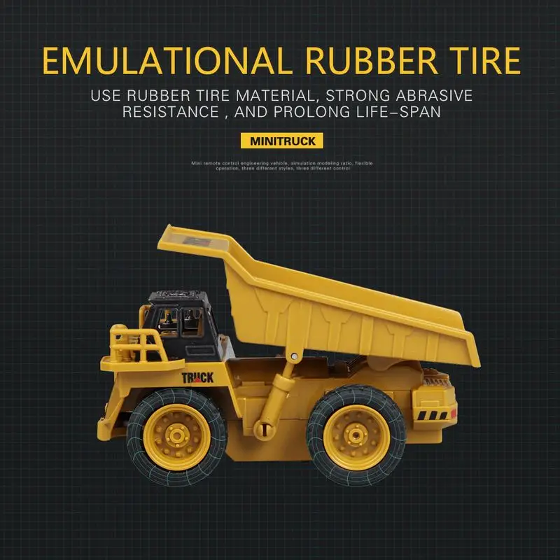 164 Mini RC Dump truck Excavator Crane Truck Radio Controlled Machine RC Car Remote Control Toys for Children Christmas Gift (9)