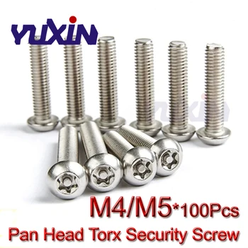 100Pcs M4 M5*L(=6/8/10/12-50) GB2672 A2-70 Stainless Steel 304 Pan Head Torx Machine Security Screw Pin Screw Anti Theft Screws
100Pcs M4 M5*L(=6/8/10/12-50) GB2672 A2-70 Stainless Steel 304 Pan Head Torx Machine Security Screw Pin Screw Anti Theft Screws