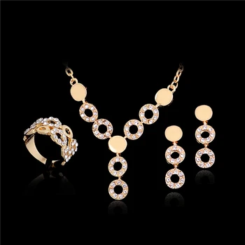 SHUANGR Jewelry Set For Women Gold Color Beads Collar Necklace Earrings Fine Rings Sets Party Costume Latest Fashion Trendy
SHUANGR Jewelry Set For Women Gold Color Beads Collar Necklace Earrings Fine Rings Sets Party Costume Latest Fashion Trendy