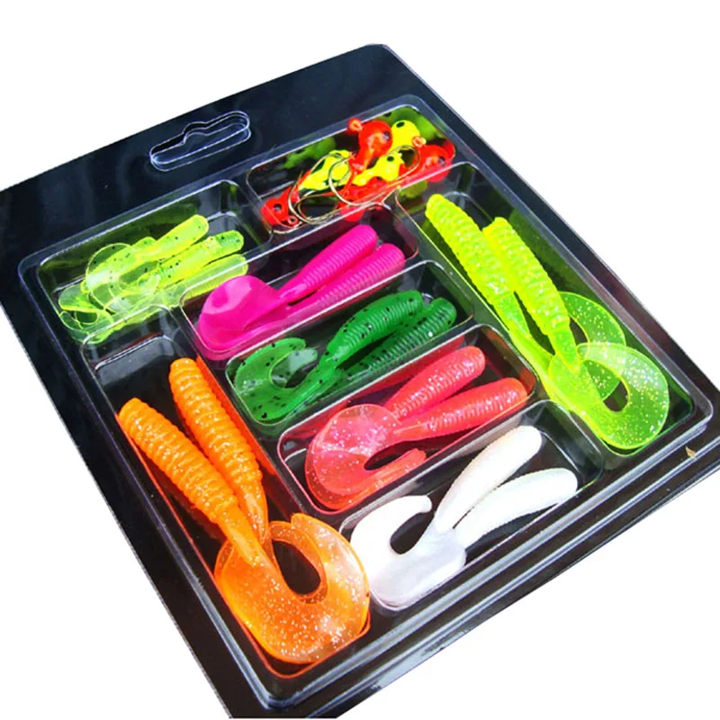 25 Pcs Outdoor Fish Soft Worm Fishing Baits 8 Lead Jig Head Hooks Sets Soft Fishing Lures Sets
25 Pcs Outdoor Fish Soft Worm Fishing Baits 8 Lead Jig Head Hooks Sets Soft Fishing Lures Sets