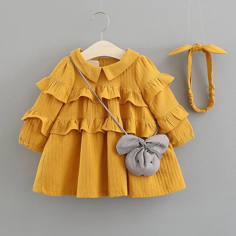 Платье для маленьких девочек сезон весна-осень бальное платье с длинными