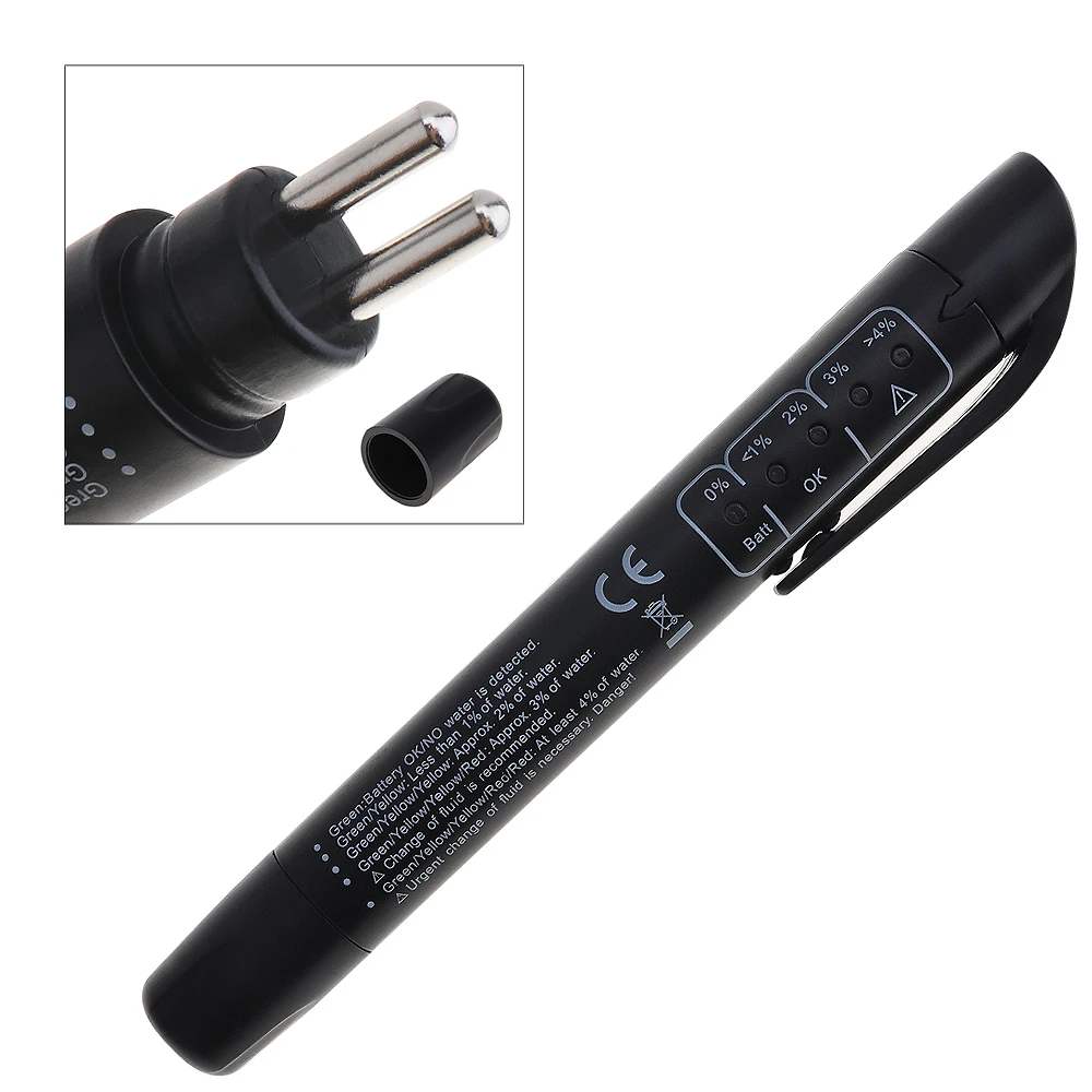 Черный 5 светодиодный тестер тормозной жидкости ручка диагностический