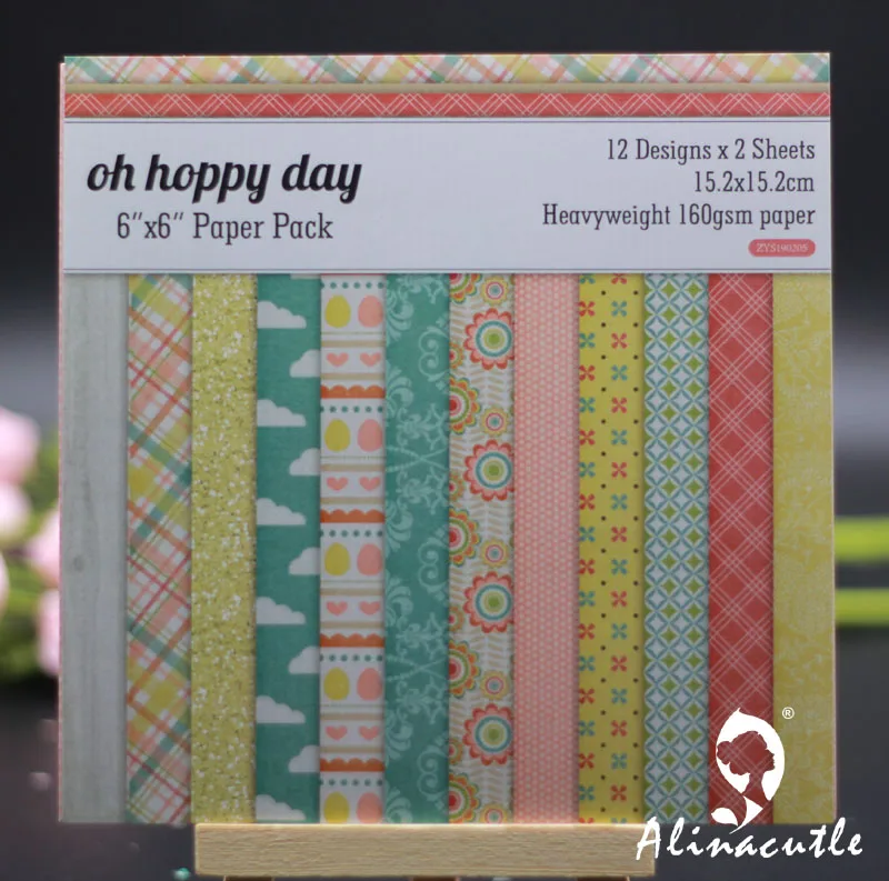 AlinaCraft 24 sheets 6"X6" patterned paper hoppy day Scrapbooking paper pack handmade craft paper craft Background pad
AlinaCraft 24 sheets 6"X6" patterned paper hoppy day Scrapbooking paper pack handmade craft paper craft Background pad